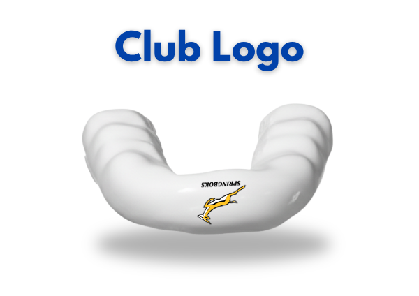 Club logo example on a mouthguard